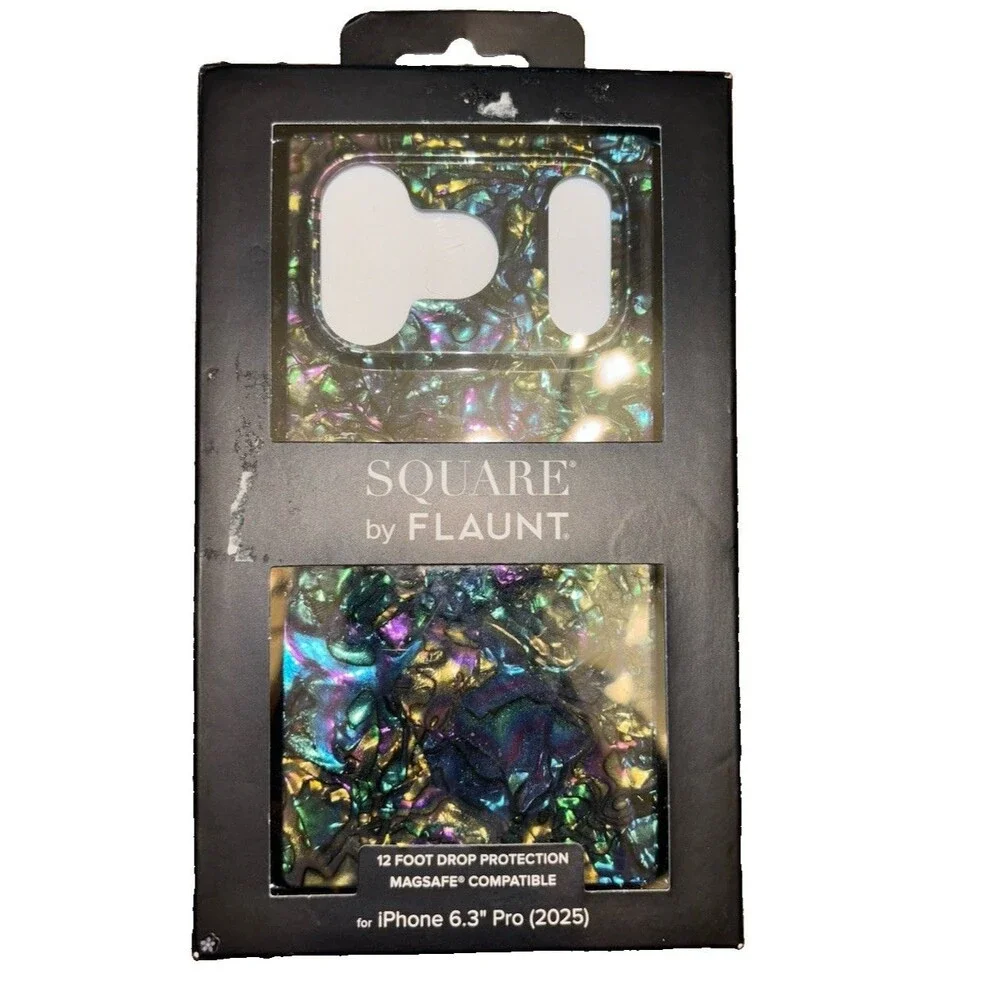 NEW Flaunt Square Case With MagSafe For Apple iPhone 17 Pro Abalone Shell
